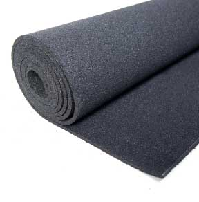 roll of rubber crumb underlay used in soundproofing